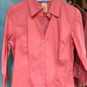pink button up